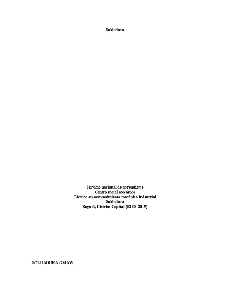 Soldadura Gmaw | PDF | Soldadura | Construcción