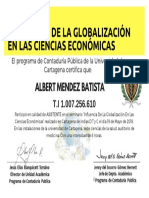 Influencia de La Globalización en Las Ciencias Económicas: Seminario