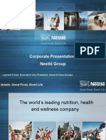 Corporate Presentation Nestlé Group: Laurent Freixe, Executive Vice President, Head of Zone Europe