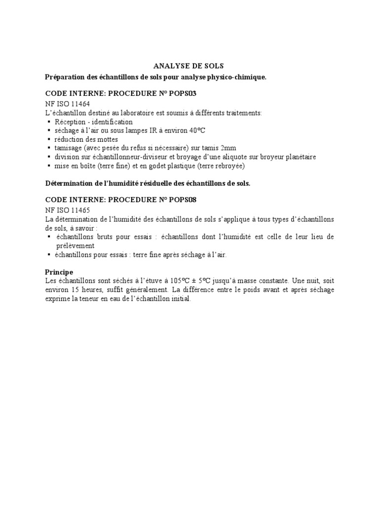 Analyse de Sols | PDF | Chrome | Sol (pédologie)