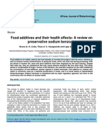 Food Additives and Their Health Effects: A Review On Preservative Sodium Benzoate