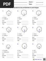 Area and Perimeter of Polygons Worksheets - Math Monks | PDF | Area ...