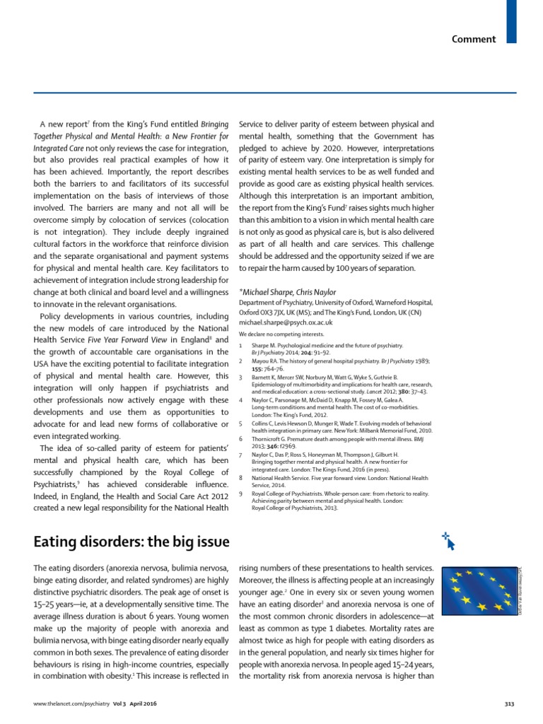 Eating Disorders The Big Issue | PDF | Eating Disorder | Binge Eating ...