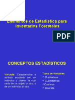 Inventarios Forestales, Elementos Estadisticos 1