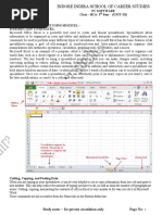 PC Software Class - BCA-I Sem - (UNIT-III) : Electronic Spread Sheet Using Ms-Excel - Introduction To Ms-Excel