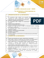 Formato de Entrevista Sujeto, Comunidad e Interaccion Social.