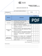 Lista de Cotejo N° 3