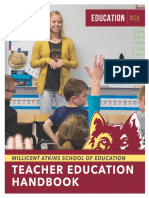 Millicent Atkins School of Education Teacher Education Department Handbook