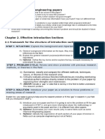 Chapter 1. Analyzing Engineering Papers: 2.1 Framework For The Structure of Introduction Sections