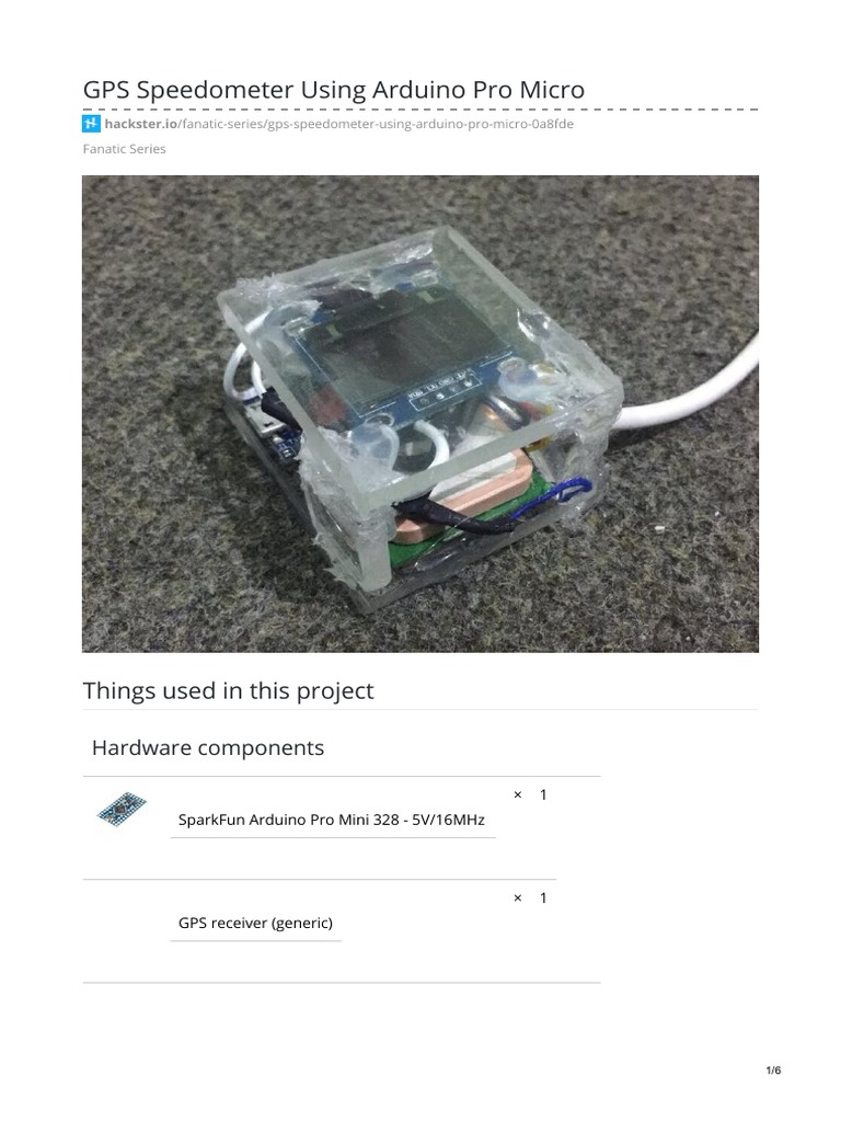 Speedometer Using Arduino Pro Micro | PDF | Arduino | Computer Engineering