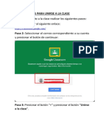 Instrucciones para Unirse A La Clase PDF