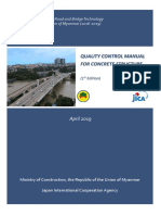 Quality Control Manual For Concrete Structure: April 2019