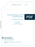 The Potential Impact of COVID 19 On GDP and Trade A Preliminary Assessment