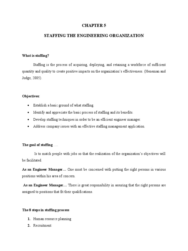 Engineering Staffing Process Explained | PDF | Human Resources ...