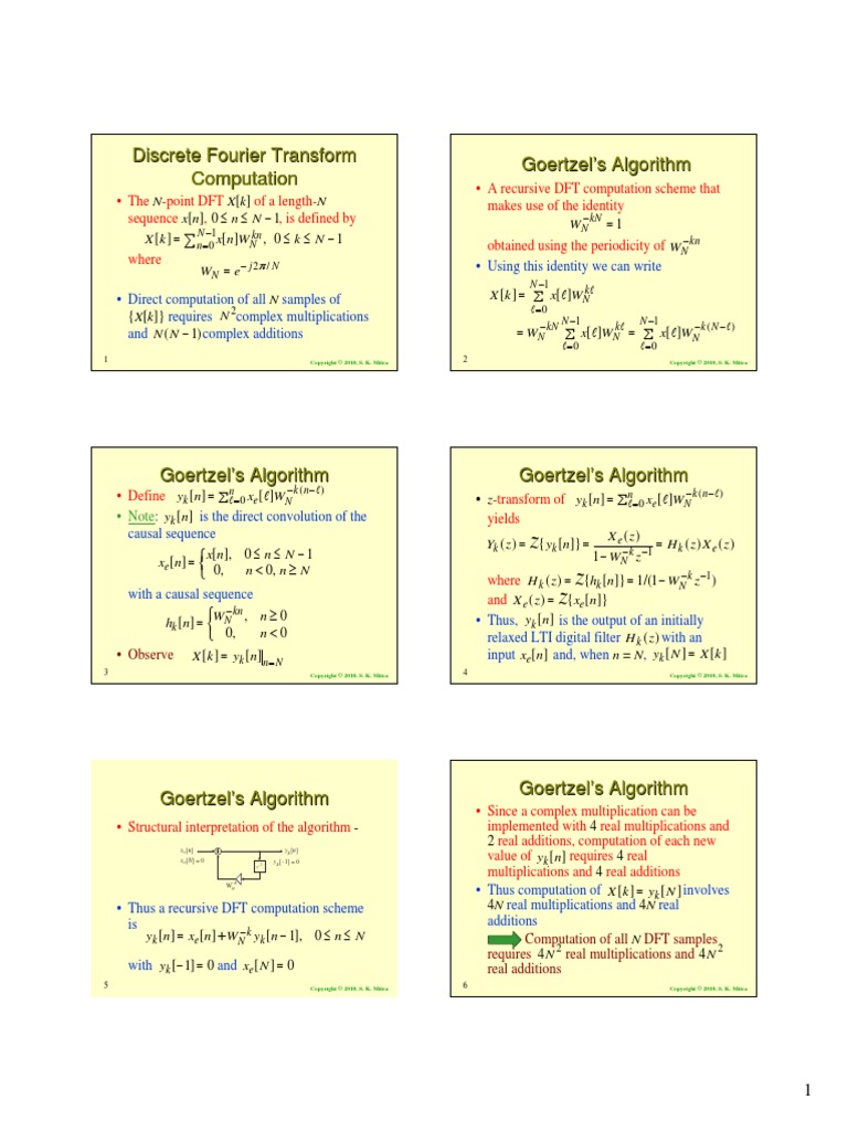 Ch11 2 Handouts 4e Fast Fourier Transform Discrete Fourier Transform