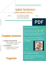 Sentences, Fragments, & Run-Ons