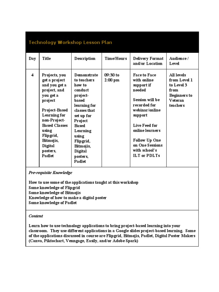 Project-Based Learning with Technology | PDF | Project Based Learning ...