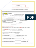 Conjugation and Use of The Modal Verb "Would" in Positive Statements