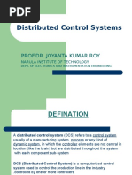 Distributed Control Systems: Prof - Dr. Joyanta Kumar Roy