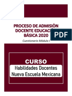 Curso de Habilidades Docentes para La Nueva Escuela Mexicana - Mod - I PDF