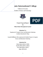 BBMS Project Proposal for Blood Bank Management