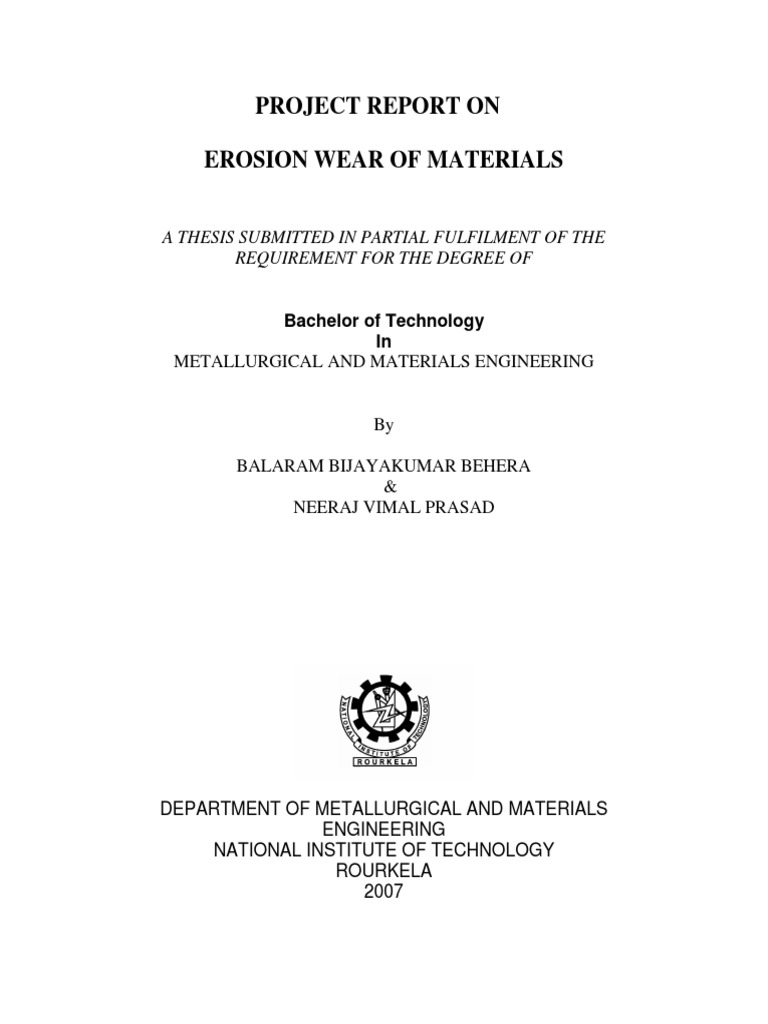 Erosion Wear Analysis in Materials | PDF | Wear | Fracture