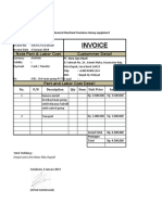 Invoice: Note Part & Labor Cost Custommer Detail