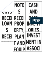 Cash AND Cash Equiva Note S Recei Vabl Acco Unts Recei Vabl Invent Ories Prop Erty, Plan T and Equip Loan S Recei Vabl Invest Ment in Associ