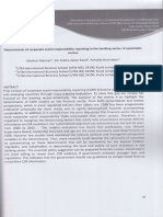 Determinants of CSR Reporting in the Banking Sector