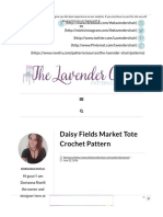 Daisy Fields Market Tote Crochet Pattern - The Lavender Chair PDF