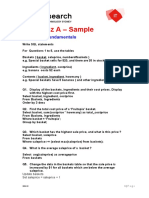 SQL Quiz Sample - A