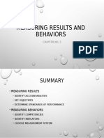 Measuring Results & Behaviors Ch 5