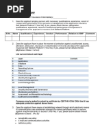 Analysis Sheet of ISNP: S.No. Name Qualification Experience Conduct Performance Relation To ISNP Comment