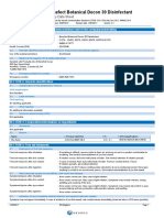 Botanical Disinfectant Safety Data Sheet Summary
