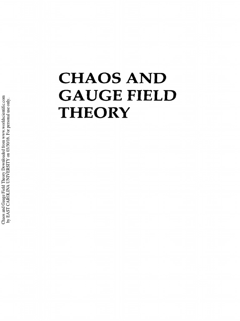 Chaos and Gauge Field: Theory | PDF | Chaos Theory | Mechanics