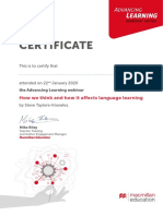 Certificate - How We Think