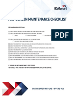 Boatsmart Pre Season Maint Checklist