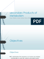 Secondary Products of Metabolism