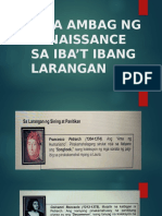 Mga Ambag NG Renaissance Sa Iba't Ibang Larangan