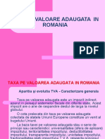 Taxa Pe Valoare Adaugata in Romania