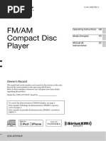 Fm/Am Compact Disc Player: Owner's Record