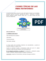 Aplicaciones Tipicas de Las Bombas Rotatorias