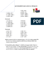 5razr Mnozenje I Deljenje Decimalnih Brojeva Zadaci Za Vezbanje1
