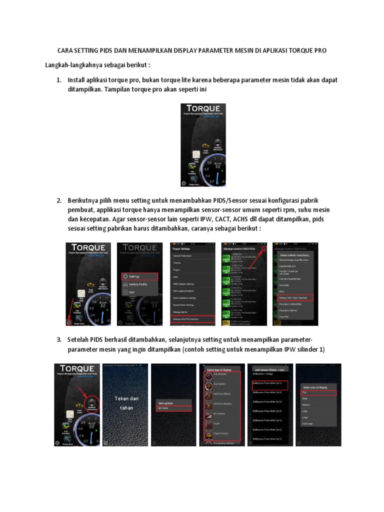 Cara Setting PIDS Di Aplikasi Torque PDF PDF Teknologi Rekayasa