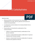AQA AS Biology 3.1.2 Carbohydrates