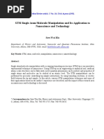 STM Single Atom/Molecule Manipulation and Its Application To Nanoscience and Technology