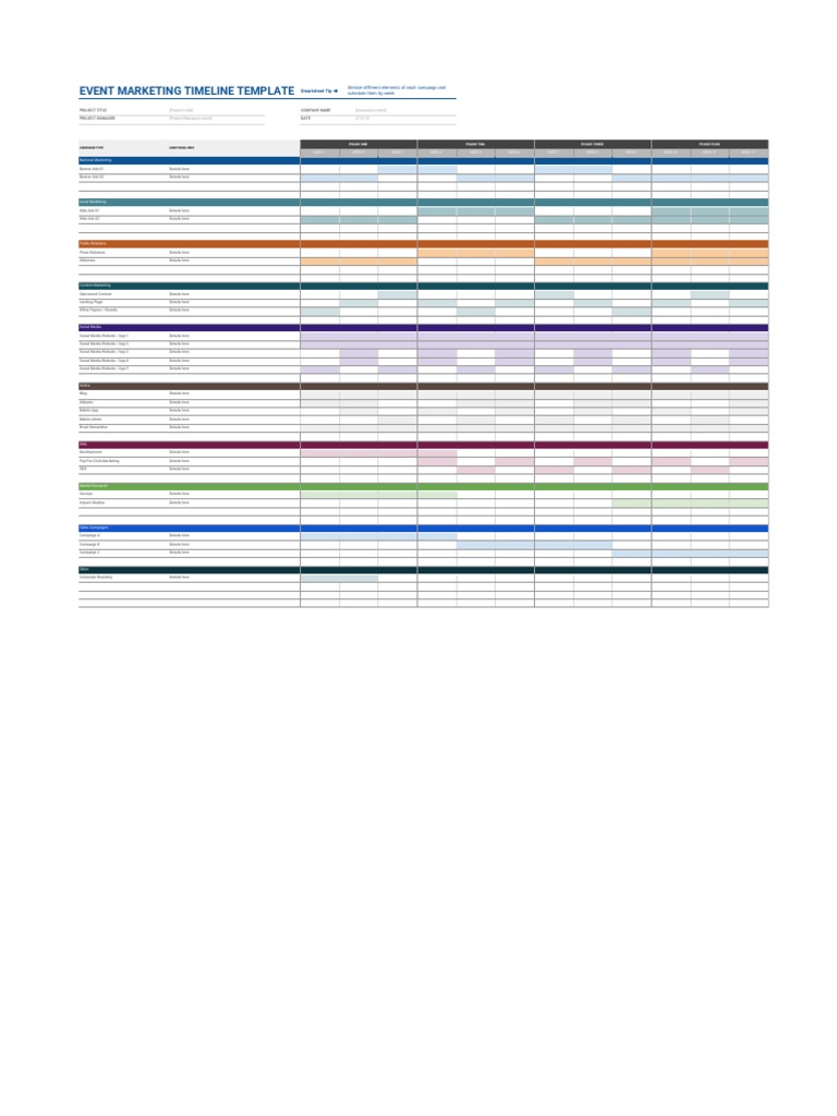 Event Marketing Timeline PDF | PDF | Business | Law