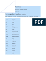 Formation of Adjective