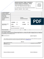 Application Form For Supernumerary Quota