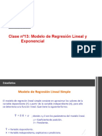 CLASE 13_MODELOS DE REGRESION LINEAL Y EXPONENCIAL